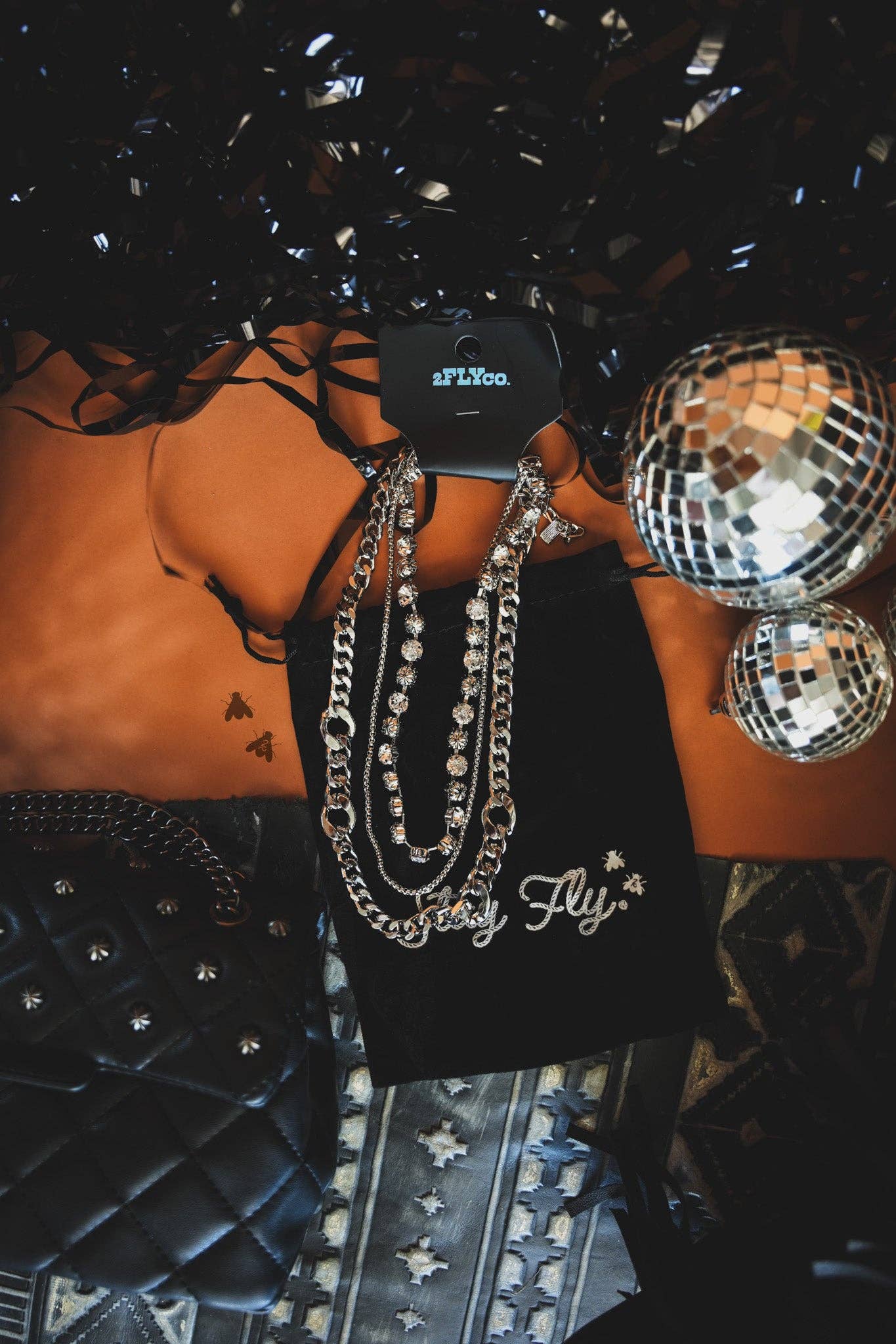 WHITE LIGHTNING LAYERED NECKLACE