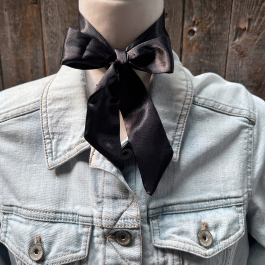 Black  Western Skinny Mini Wild Rag Scarf / Cowgirl Necktie #TW300