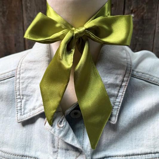 Light Green Western Skinny Mini Wild Rag Scarf / Cowgirl Necktie #TW305X