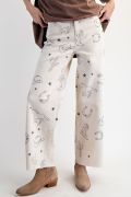 Western Print Stretch Twill Pant