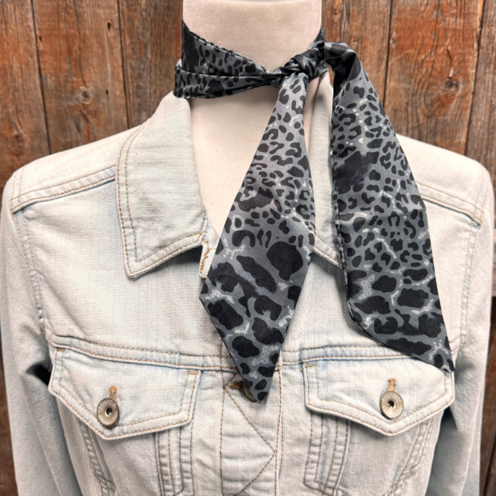 Black Western Skinny Mini Wild Rag Scarf / Cowgirl Necktie #TW134