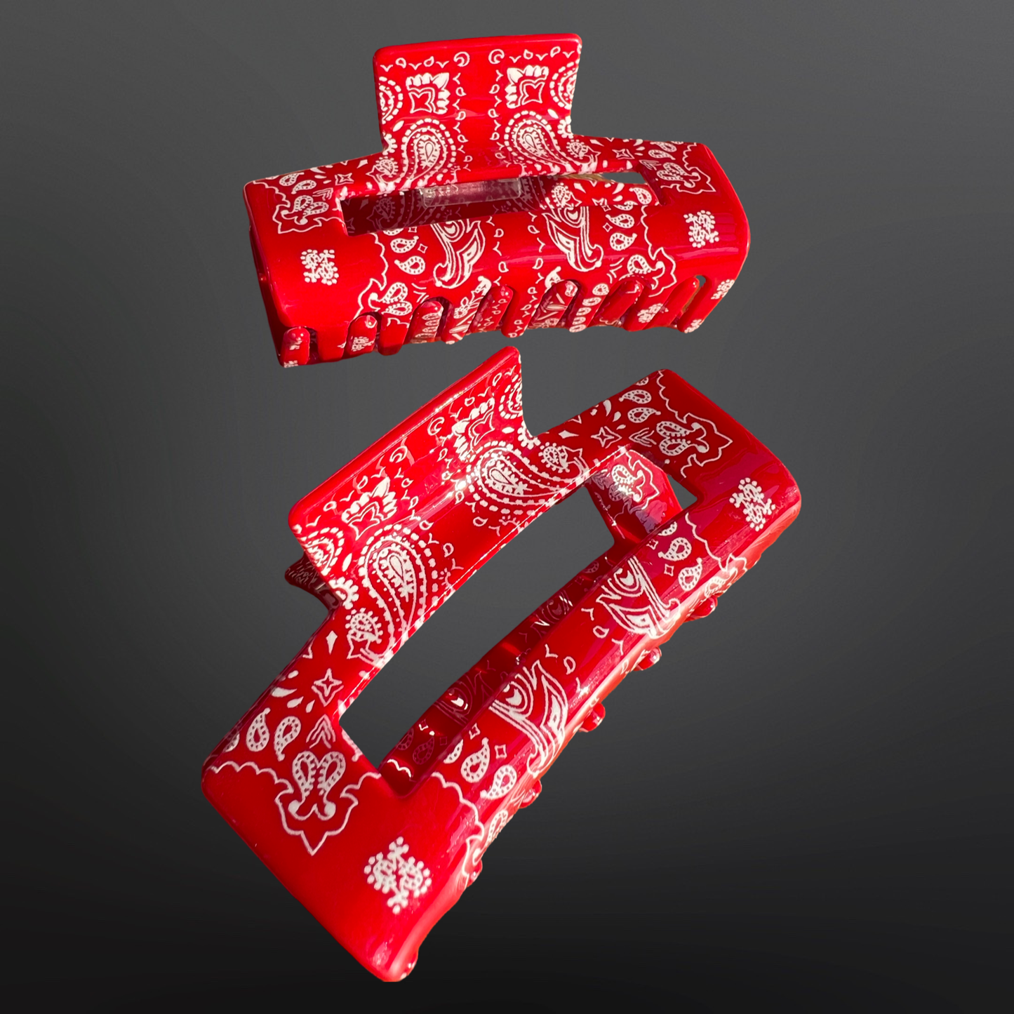 Western Paisley Bandana Print Claw Clip