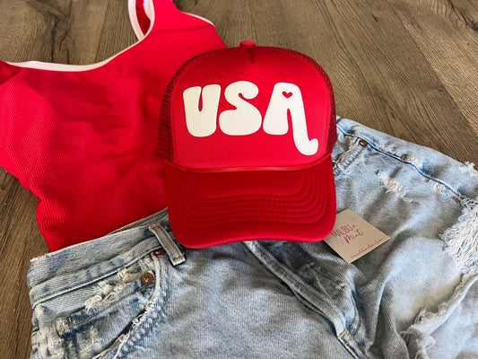 USA 4th of July Trucker Hat
