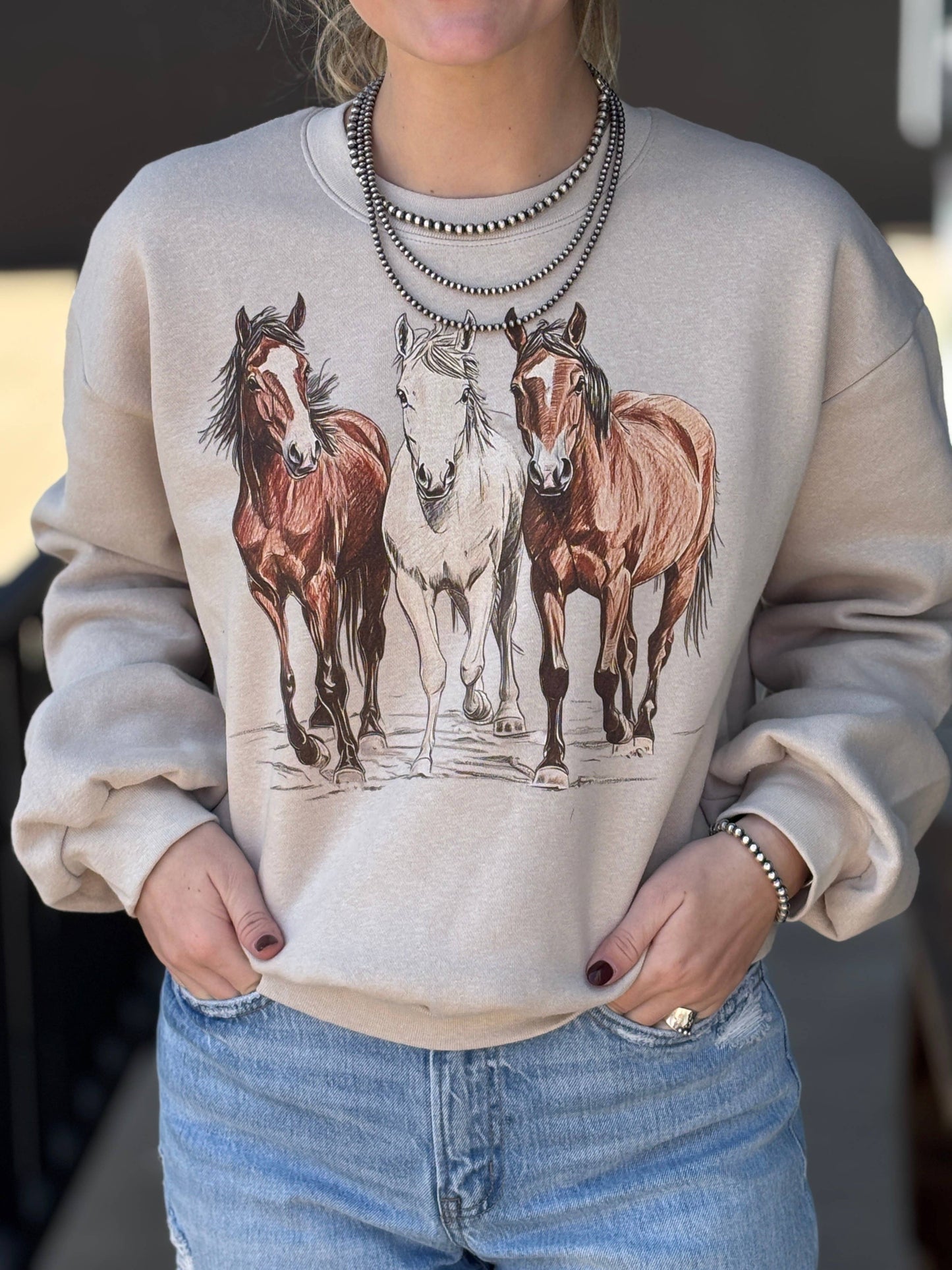 Running Horses Sweatshirt
